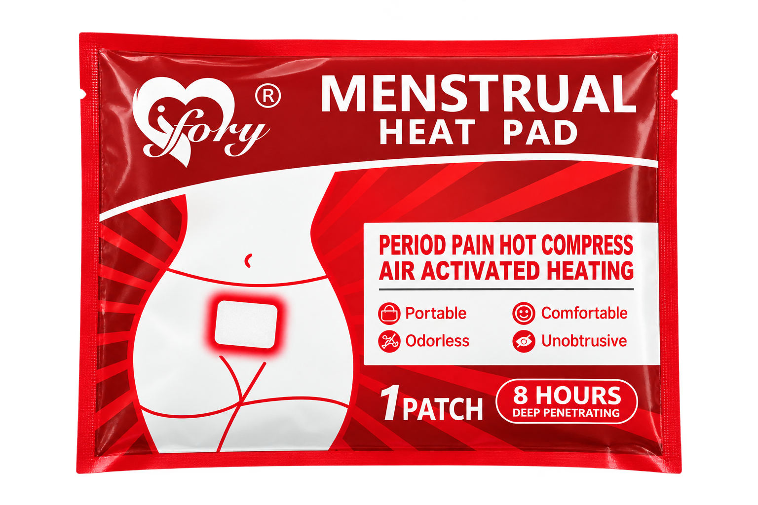 Menstrual heat pad package