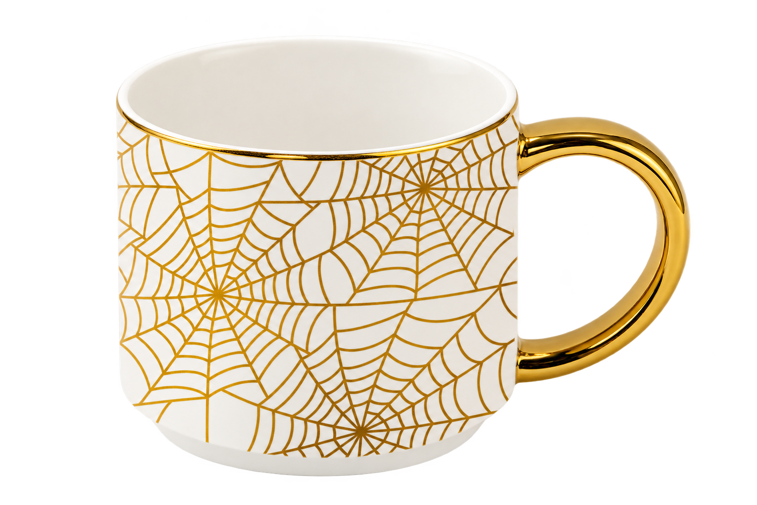 Gold spiderweb mug