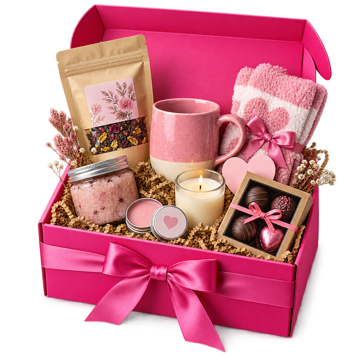 Open seasonal HerBox self-care package